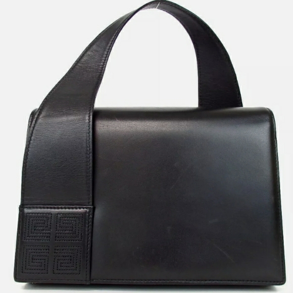 AUTHENTIC GIVENCHY WITH LOGO BAG CALFSKIN LEATHER - Picture 1 of 11